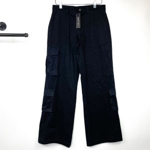 MOTEL Shan Wide Leg Trouser in Black size XS